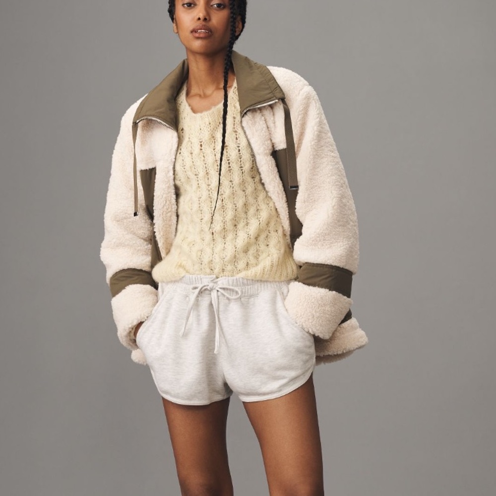 PILCRO MIXED SHERPA ANORAK JACKET - Picture 3 of 10